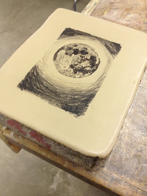 Before being printed in color, the image was drawn onto the stone with black lithographic crayon. 